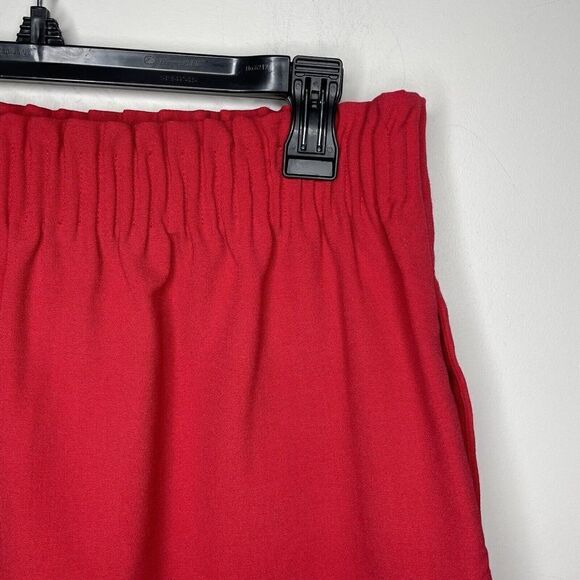 J CREW Skirt Womens 6 Red Sidewalk Pull-On Skirt Stretch Pockets J4492 - Picture 4 of 9